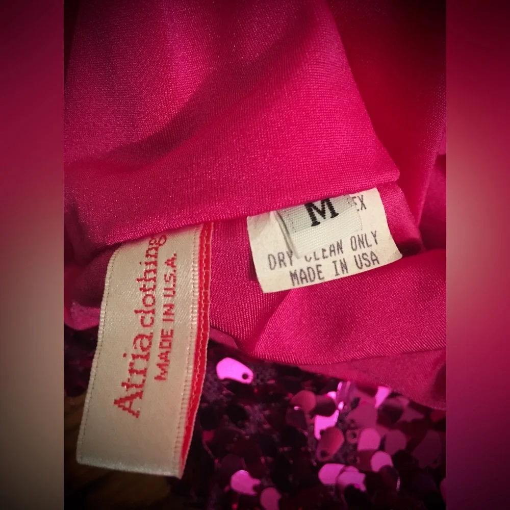 Atria Couture Fuschia Pink Strapless Tube Sequin Homecoming Dress, size … - Picture 5 of 5